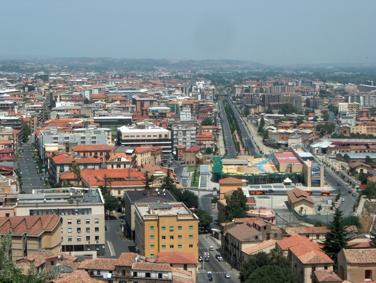 Panorama della Cosenza moderna
